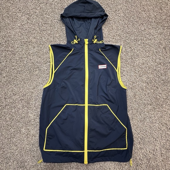 Hunter Sleeveless Hooded Full Zip Vest‎ Nylon Jacket Womens XS - Picture 1 of 6